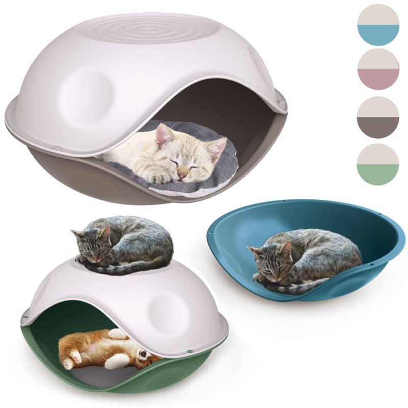 Cat Dog Bed Windproof Outdoor Plastic Shelter Pet Kitten House Kennel Crate Pod 0