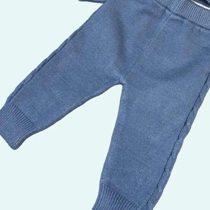 Beau Kid Baby Boys Knitted Set in Blue 3-6M - Soft Material Winter Outfit for Kids Clothes 3