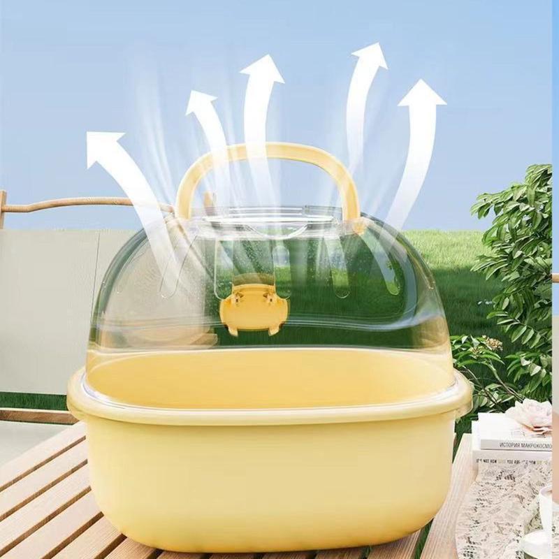Portable Handheld Hamster Cage Sturdy Breathable Pet Carrying Box Large Space Travel Carrier Holder Pet House 2