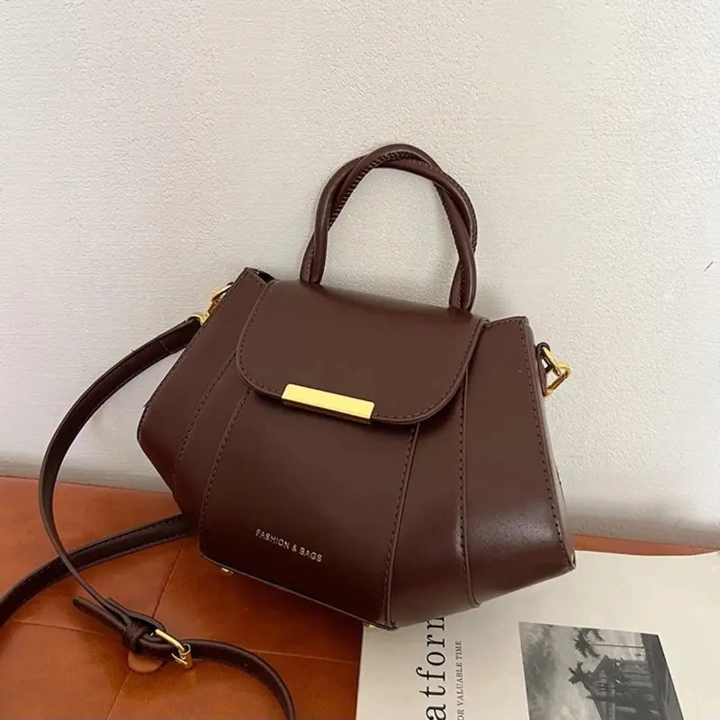 Lootilyo Retro Mini PU Leather Crossbody Shoulder Bag with Magnetic Closure and Adjustable Strap for Women