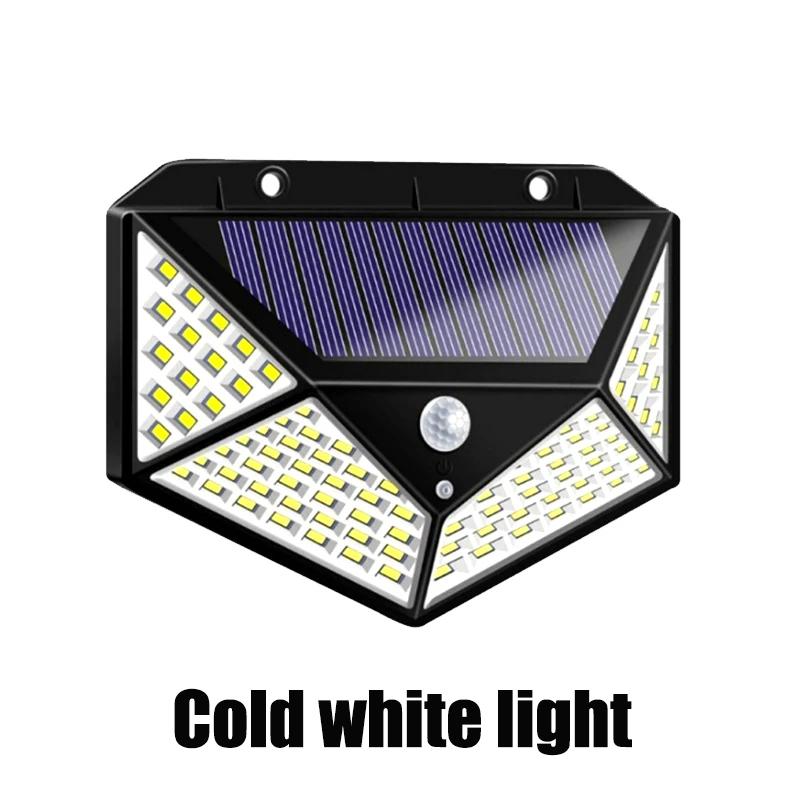 100 LED Wall Lights Outdoor Solar Lamp PIR Motion Sensor Solar Powered Sunlight Street Light for Garden Decoration 5
