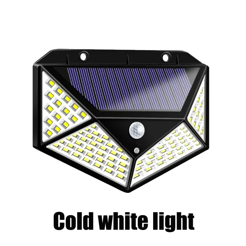 100 LED Wall Lights Outdoor Solar Lamp PIR Motion Sensor Solar Powered Sunlight Street Light for Garden Decoration 5