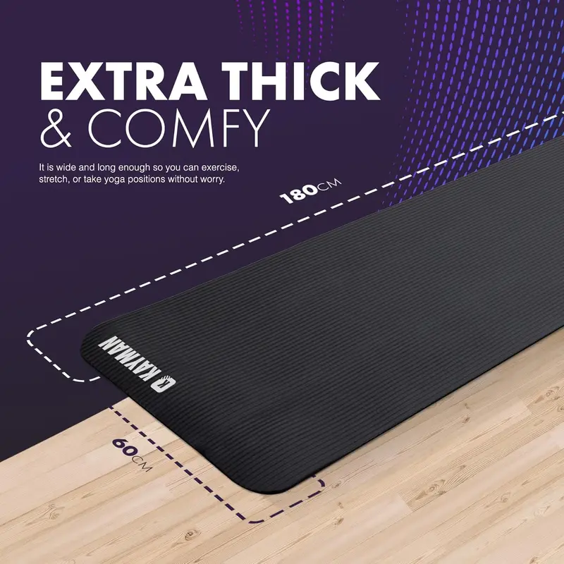 Extra Thick Foam Exercise Mats for Pilates, Stretching, Resistance Workout & Therapy 1