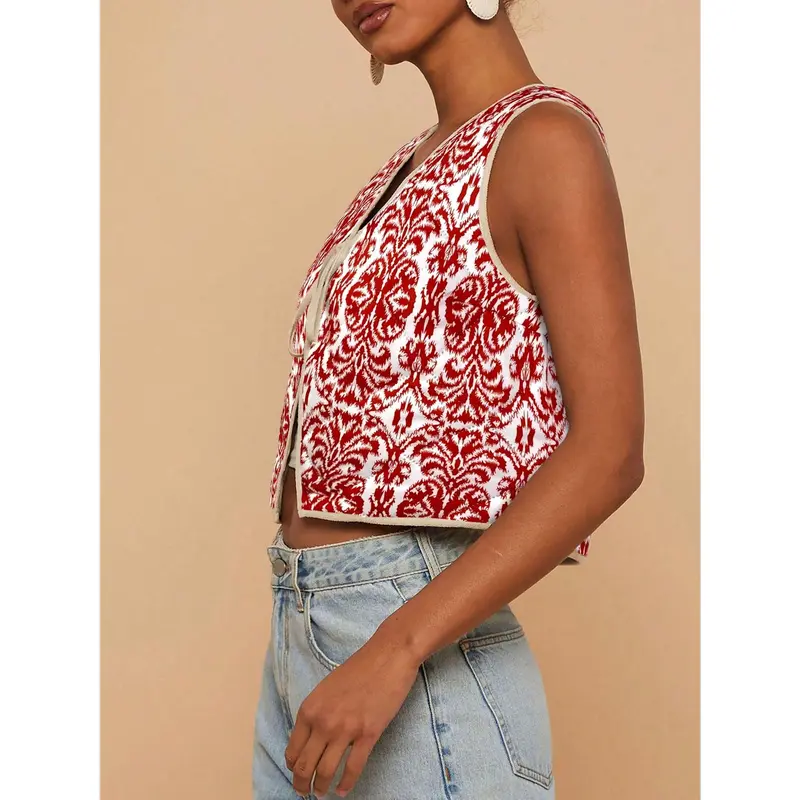 Travachic Women's Casual Woven Printed Fitted Jacket,Summer Outfits For Women,Beachwear,Easter,Beach Outfits For Woman,Spring Break,Vacation Outfits Women,Concert Outfit Women,BOHO,Bohemia,Music Festival,Tropical Vacation Woman Clothes 5