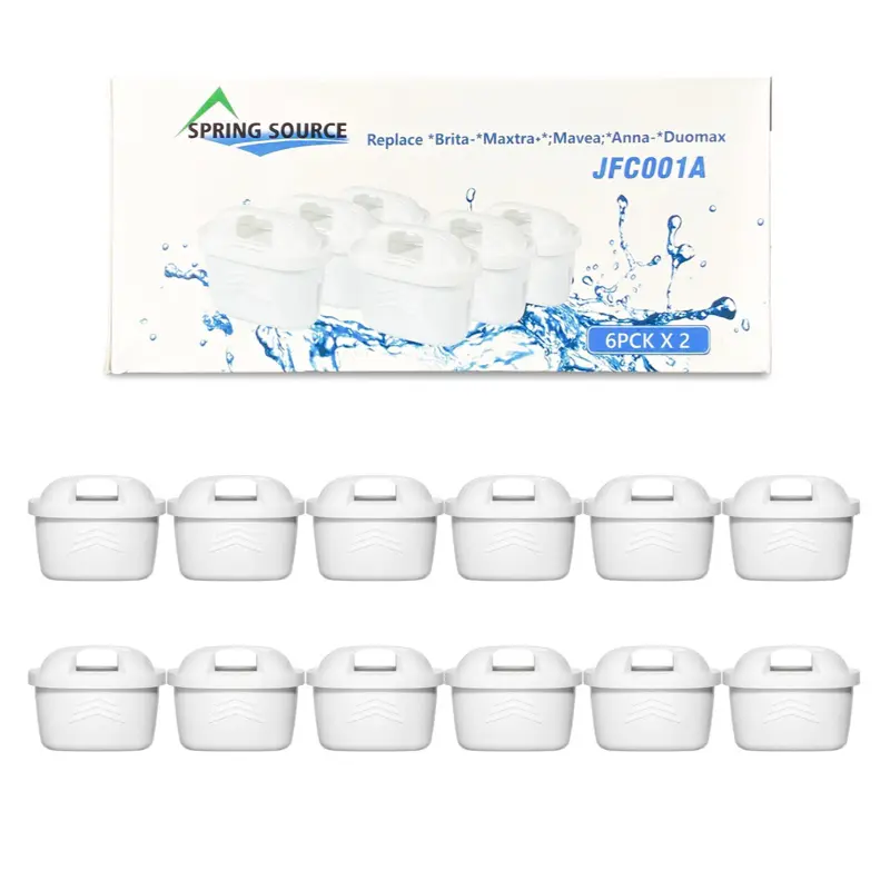 12x Water Filter Cartridges - compatible with Brita Jugs and Kettles -