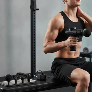 Electric Muscle Massager, Handheld Neck Back Body Massager with 4 Replacement Heads, Professional Muscle Massage Tool for Home & Travel