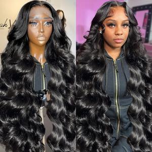 Body Wave Lace Front Wigs Human Hair Pre Plucked 13x6 Lace Front Wigs Human Hair 180% Density Body Wave Glueless Frontal Wigs Skin-like Lace Human Hair for Women