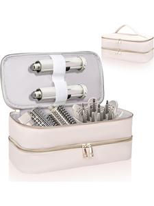 Portable Travel Case for Hair Dryer & Styling Tools, Double Layer Storage Space for Hair Accessories, Ideal Organizer for Revlon Styler, Durable and Fashionable Design