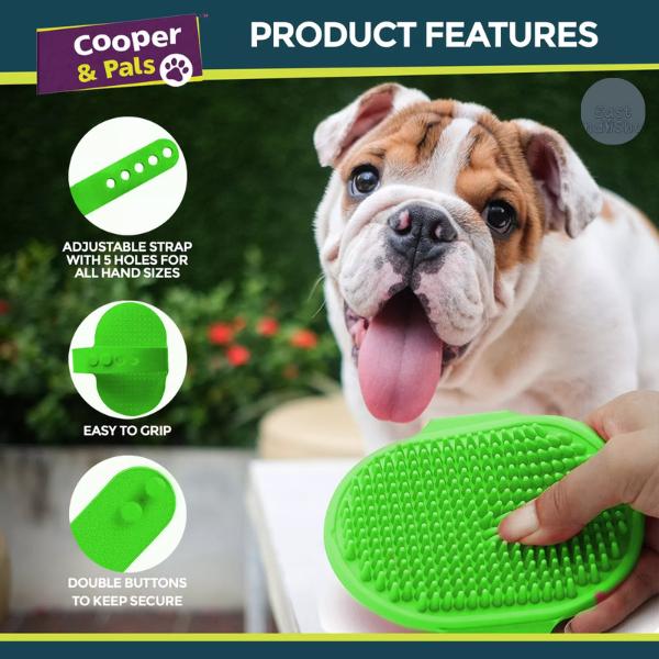 Dog Grooming Mitt Pet Glove Brush | Cat Fur Hair Remover Deshedding Hand Massage 2