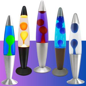 Trendy Classic Retro Table Lamp 16 Inch Vintage Style with Aluminium Base & 6 Shade Options 16'' Lava Lamp Soothing Motion Relaxing Glow Aluminium Base Lovely Room Decor Energy Class A LED Light Wall