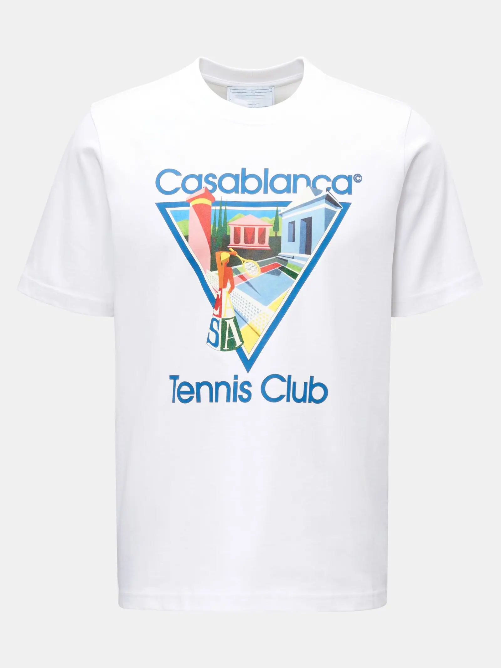Casablanca Crew neck T-shirt 'La Joueuse' Casual Short Sleeve Crewneck Shirt for Men and Women