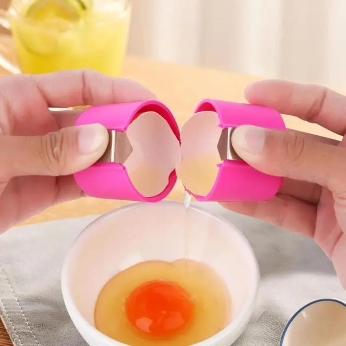 Egg shell Opener, Eggshell Cracker for Hard Boiled Eggs, Stainless Steel Egg Peeler, Handheld Egg Seperator Tool, Quick Egg Breaker for Kitchen