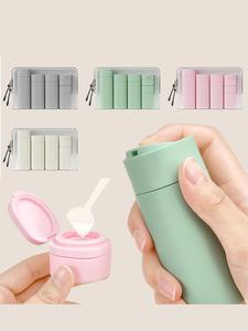 Travel Toiletry Bottle Set, 5 Counts Portable Mini Refillable Empty Cosmetic Bottle, Travel Storage Container for Skincare, Shampoo, Lotion, Cream