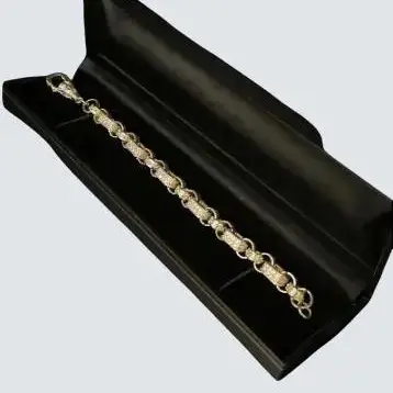 10mm Gypsy Link Belcher Bracelet with Albert Clasp in Assorted Colours 3