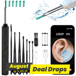 Portable Earwax Removal Tool Set, 1 Box Earwax Cleaning Tool Set with LED Light, Ear Cleaning Tool Kit for Phone