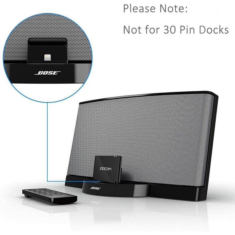 ZIOCOM 8 Pin Bluetooth Adapter Receiver for Bose Sounddock III/XT, JBL MS302GM, Philips DS1155B/93, Philips AJ7260D/93, Yamaha TSX-14, iHome IPL8BN, Zeppelin Air C Bowers Wilkons, RSR DS406BT 2