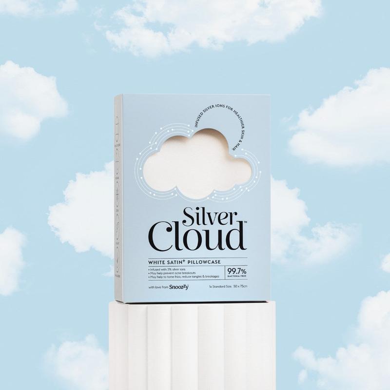 Silver Cloud White Satin Pillowcase infused with Silver Ions 0