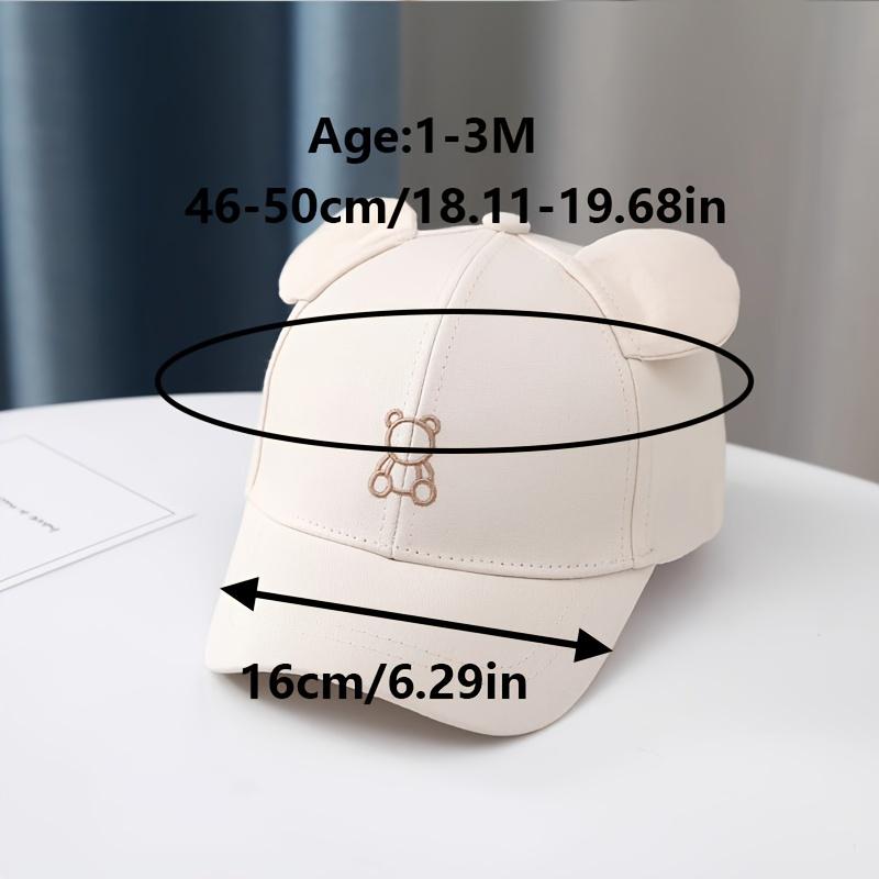 Product Introduction of A&H      1pc Embroidered Little Bear Baseball Cap - A Versatile Choice for Boys and Girls, Ideal for Summer Beach Trips. 0