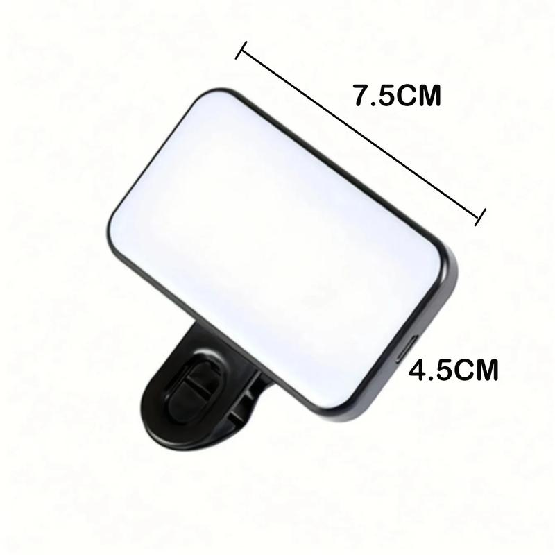 Portable Mini Clip-On Fill Light – Rechargeable with 3 Brightness Modes for Phone or Laptop Use 4