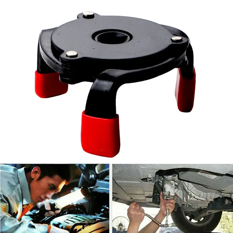 Oil Filter Wrench 3Jaw Adjustable Car Oil Filter Removal Tool Non-slip Universal 3