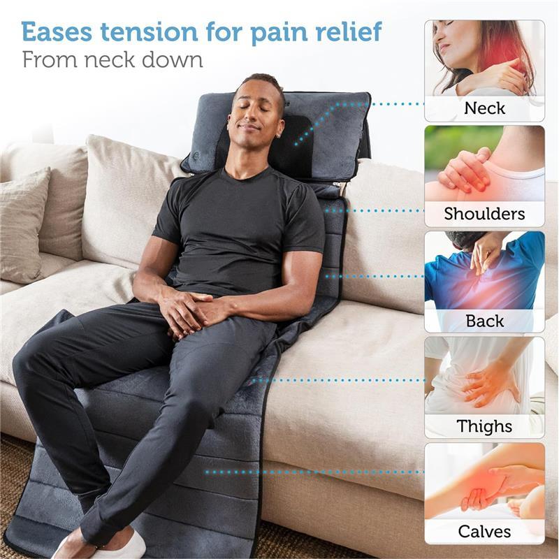 Comfier Massage Mat With Heat Pad, Full Body Massage Bed With Shiatsu Neck Pillow, 10 Vibrating Motors & 4 Heating Pads, Gifts For Women & Men 3