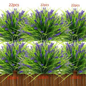 Artificial Lavender Plant, 12/22pcs Artificial Potted Plant, Decorative Faux Plant for Home Garden Decoration, Flower Arrangement, Artificial Outdoor Flowers, Artificial Outdoor Plants, Plastic Faux Flowers