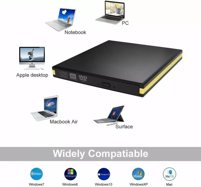 USB Interface Dual Layer Pop-Up Mobile External DVD Drive -RW for Various Make and Models 3
