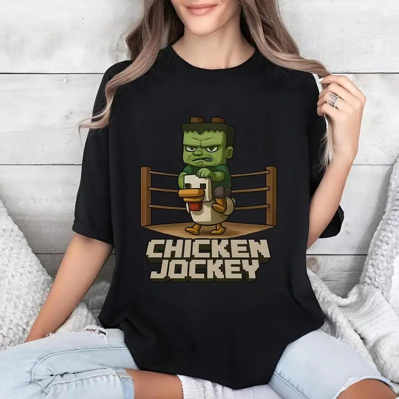Graphic Chicken Jockey TShirt, Sweatshirt, Hoodie – Casual Oversized Style for Gamers and Trendsetters Womenswear Comfort Shirt