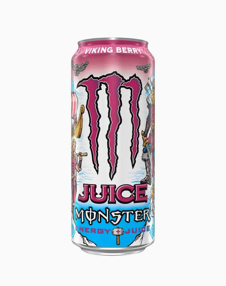 American New Limited Edition Monster Viking Berry Juice + Energy Fruit Drink 16Oz (473ml)- Single Can