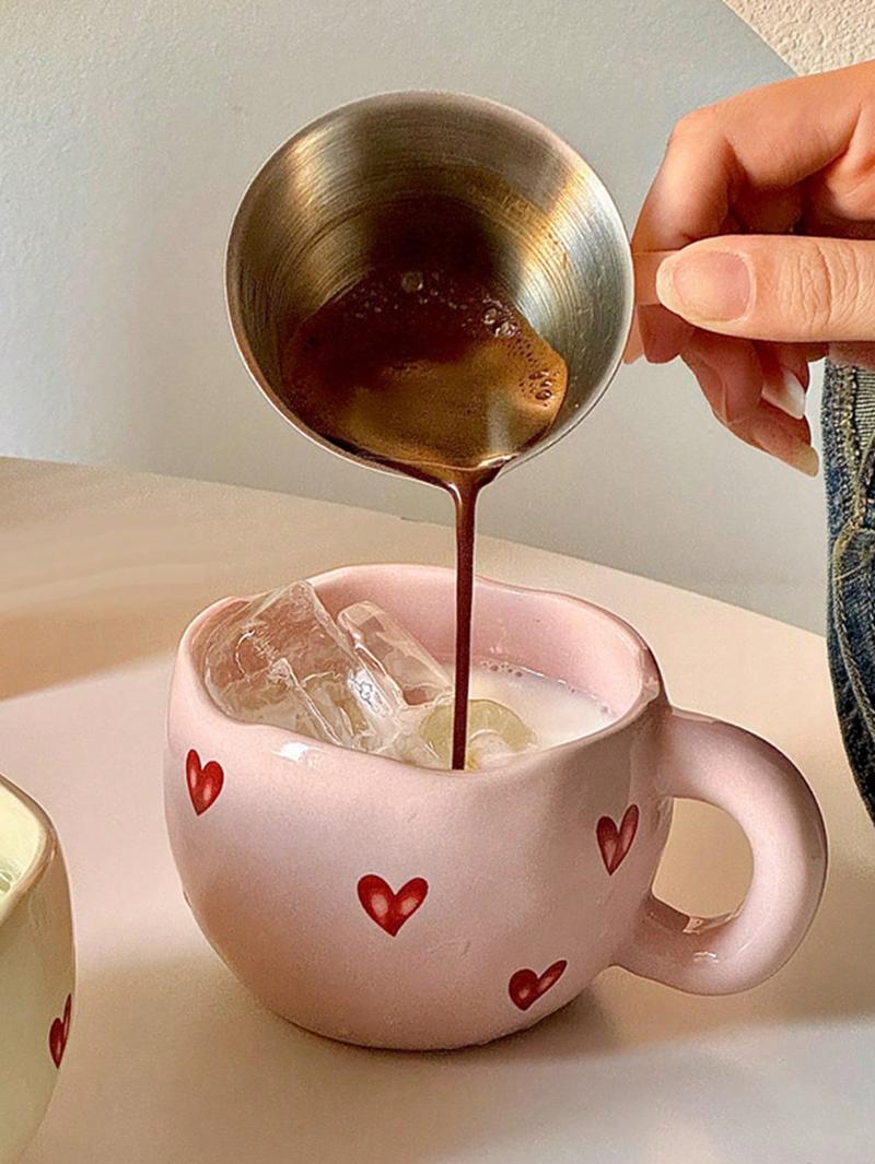 Product Introduction of 2025 New cute girls cupCreative Heart-Shaped Ceramic Cup, High Quality Household Water Cup, Cute Office Coffee Mug, Suitable For CouplesGood gift choice Drinkware Tumbler 5