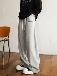 Men's Letter Print Drawstring Waist Sweatpants, Casual Street Comfy Regular Fit Jogger Pants for Daily Wear, Mens Bottoms for All Seasons