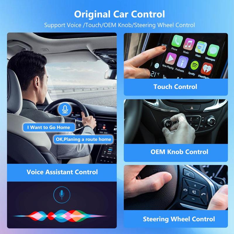【UK SELLER 】Wireless Car System Box for Carplay, Adapter Compatible with CarPlay Android Auto, Convert Wired to Wireless Dongle, Plug & Play Vehicle System for iOS 10+ Android 11+, Car Electronics 7