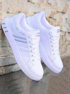 Men's Fashionable Lace Up Low Top Sneakers, Casual Comfortable Breathable Sports Running Shoes, Male All-match Round Toe Shoes for Daily Wear, Sporty Running Shoes