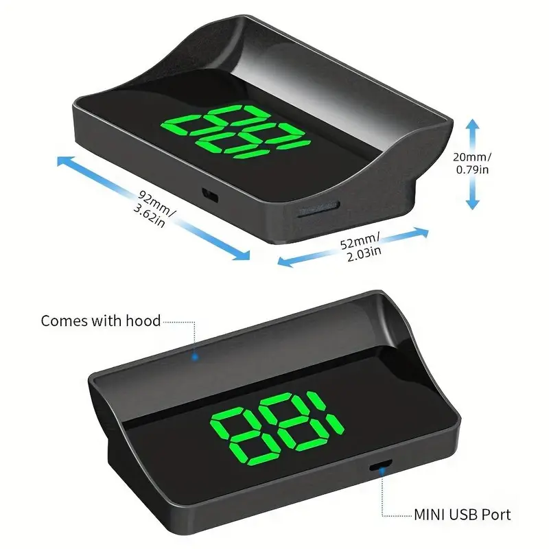 Universal Car HUD Head-Up Display, GPS Speedometer Digital, Speed Display Windshield Projector KPH/KMH, Auto Vehicle Motorcycle Tractor Golf Cart Truck Motorhome 5