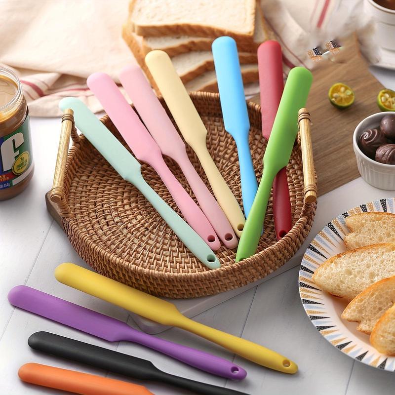 1pc, Silicone Jar Spatula, Non-Stick Icing Spatula, Food Grade Silicone, Heat Resistant, Baking Tools, Kitchen Gadgets, Kitchen Accessories Bakeware 5