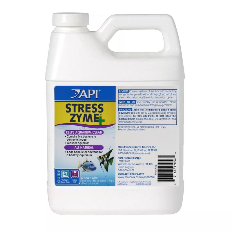 API Stress Zyme Freshwater and Saltwater Aquarium Cleaning Solution 946ml 1