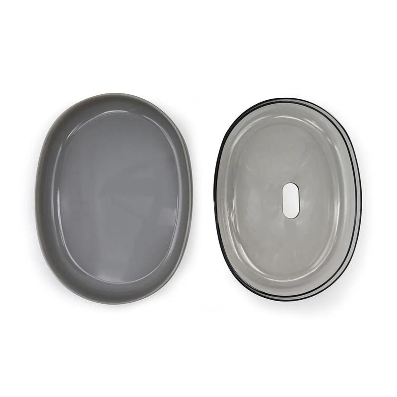 Modern Non-Slip Soap Dish in Jet Black/Slate Grey - Space-Saving Design for Bathroom and Kitchen - Lightweight, Shower, Household, Hand wave  mat  bath  tub jacuzzi  bathtub  mat self  cleaning  toilet self  cleaning  toilet 4