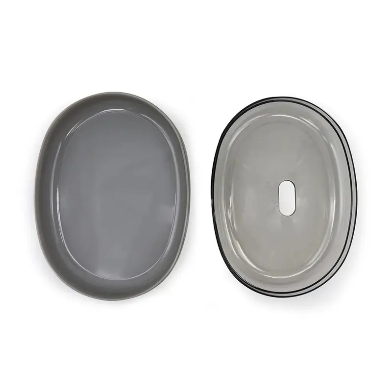Modern Non-Slip Soap Dish in Jet Black/Slate Grey - Space-Saving Design for Bathroom and Kitchen - Lightweight, Shower, Household, Hand wave  mat  bath  tub jacuzzi  bathtub  mat self  cleaning  toilet self  cleaning  toilet 4