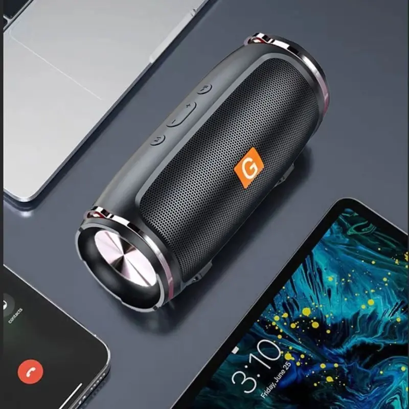 Portable Wireless Audio Bluetooth Speaker StereoBass Smartphone Loud USB Rechargeable FM Lossless Portable Phone Tablets Wireless Bluetooth Speaker Stereo Bass Loud Stereo Bass Speakers USB FM Games Black Speakers 4
