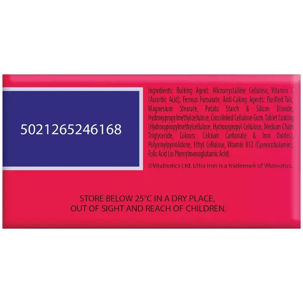 Iron Tablets High Strength Tablets with Vitamin C, B12 & Folic Acid, 30 Vegan Supplements for Women and Men, Energy Support, Healthcare Dietary Supplement 2