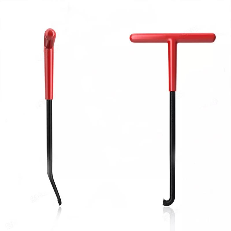 1/2 PCS Exhaust Spring Puller Tool Motorcycle Exhaust Spring Hooks, T Handle Hooks Snowmobile Spring Puller Removal Tool 2