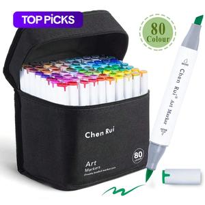48/60/80/100/120/168 Colors Dual Tip Art Markers Sketch Pens Brush & Chisel Permanent Marker Pens with Base & Outline Markers Drawing Supplies Kit, Coloring Materials Set, Perfect for Artist Adults Anime Coloring Sketching Illustrations and Perfect Gift