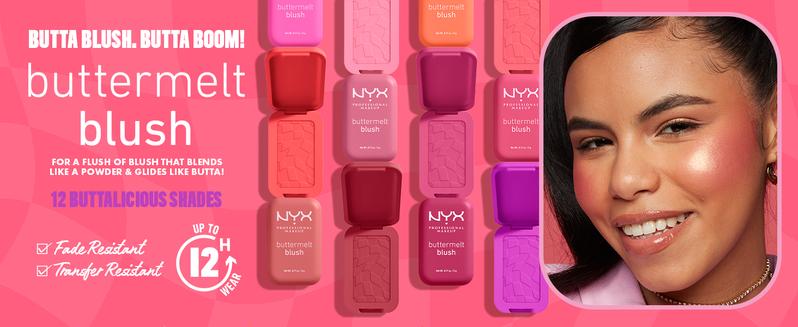 Product Introduction of NYX Professional Makeup Buttermelt Blush, Powder Blush Up to 12H Wear, Fade & Transfer Resistant, Select Your Shade 3