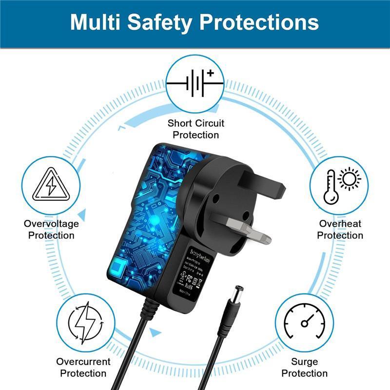 12V 1A Power Supply Adapter, Universal AC to DC Power Adapter with 7 Tips for Electronic Devices LED Strip Lights CCTV Camera TV-Box Speakers Router Tablet 4