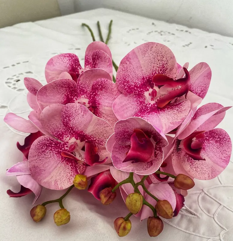 Artificial Orchid, Pink Orchid, Pink Flowers, Real Touch Orchids, Faux Orchid Artificial Flowers Gift for Her, Wedding Flowers, Home Decor 3