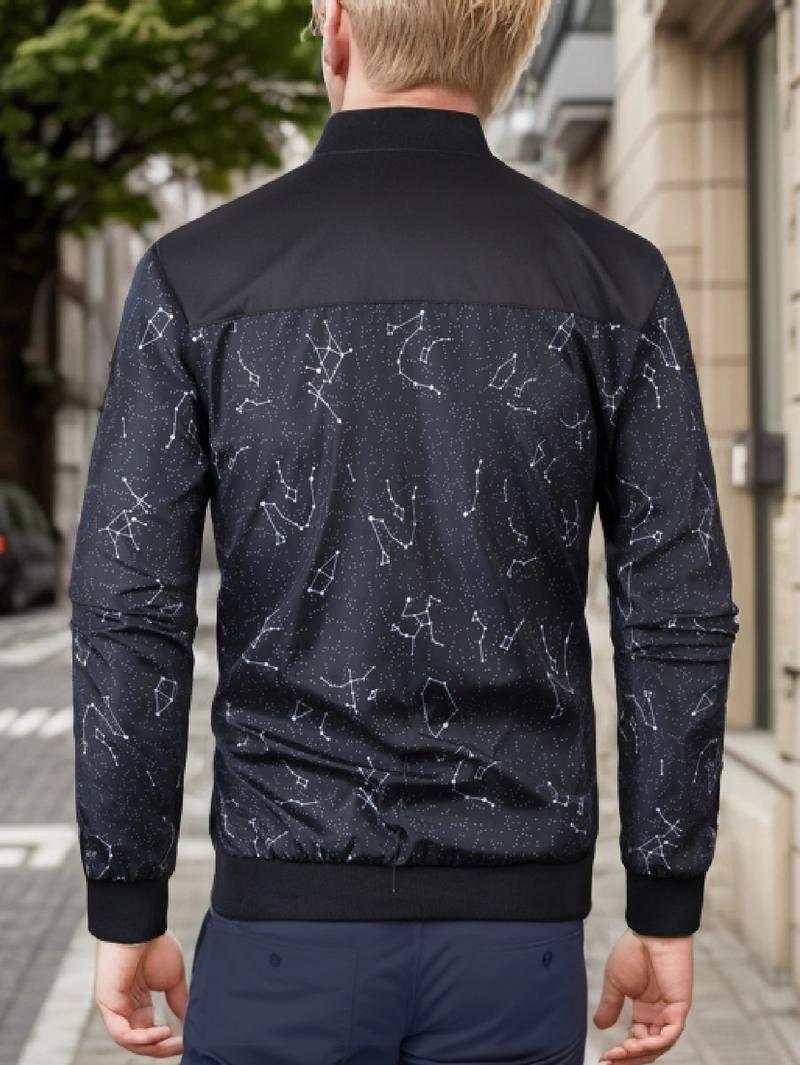 Product Introduction of 2024 Spring and Autumn New Baseball Collar Short Loose Solid Color Jacket Men's Business Casual Thin Coat Trend 12
