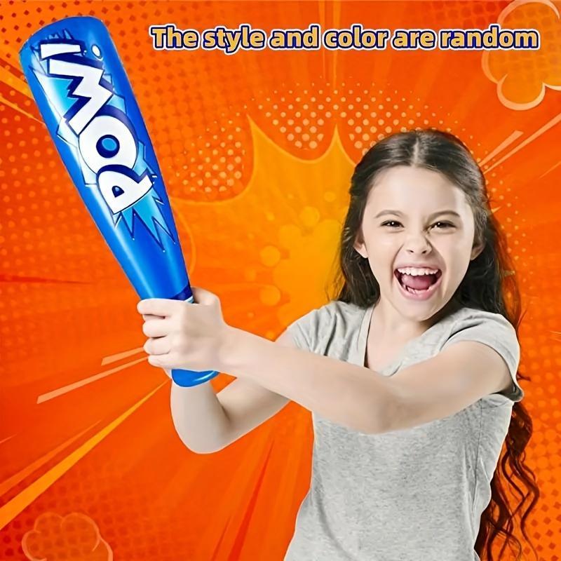 Fun Cartoon Inflatable Baseball Bat Toys - Perfect for Parties, Birthdays & Beach Outings - Durable PVC, Assorted Colors 5