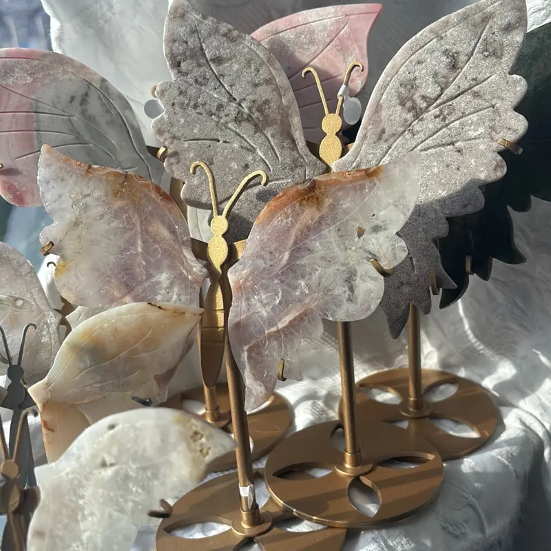 Prettiest crystal chips butterfly ornament 7cm 1pc 7