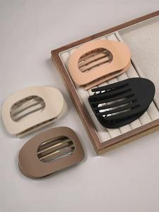 Hair Claws Set, Flat Claw Clips, Casual Versatile Hair Accessories for Women, Minimalist Headwear Suitable for Thick Hair, Fashion Hair Accessories for Party, Daily Clothing Decor, Gifts for Wife, Barrettes, Cozy Clip Bendy Hair, Hijab Hair Clip