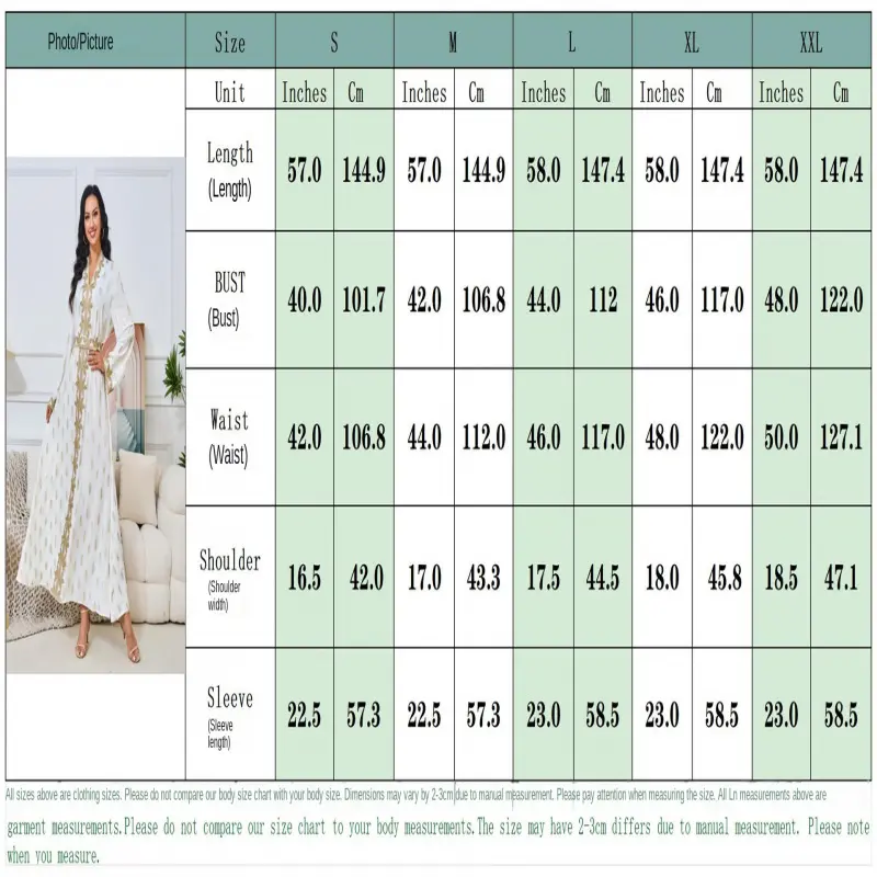 2025 Middle East New Fashion Women's Clothing Muslim Home Robe White Bronze Elegant V-neck Dress Abaya 8